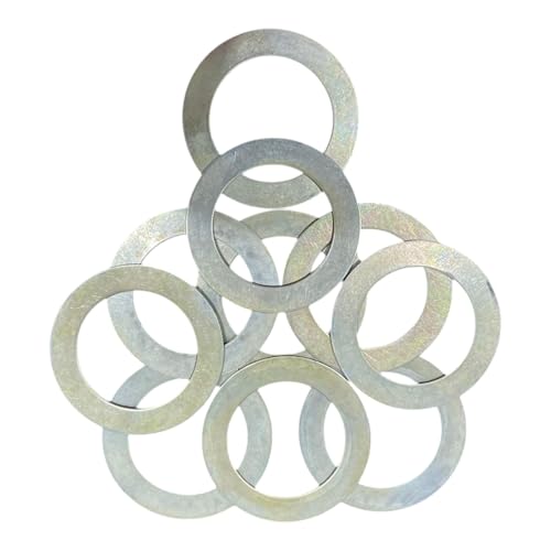 Generic bucket pin shims washers, 90mm x 60mm x 2mm, set of 10 flat washers for earthmoving machines