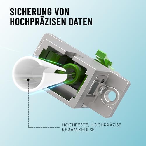 Fibre Optic Adapter SC/APC Female to LC/APC Male Single Mode Green 1x | Precise adapter guide for clean fibre alignment, stable signal transmission with compact, robust housing SC/A/F-LC/A/M