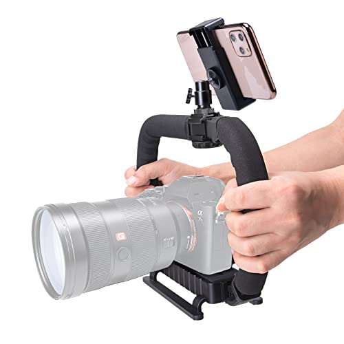 3-Shoe DSLR/Action Camera/Camcorder/Phone Stabilizer Expansion Cage Mount