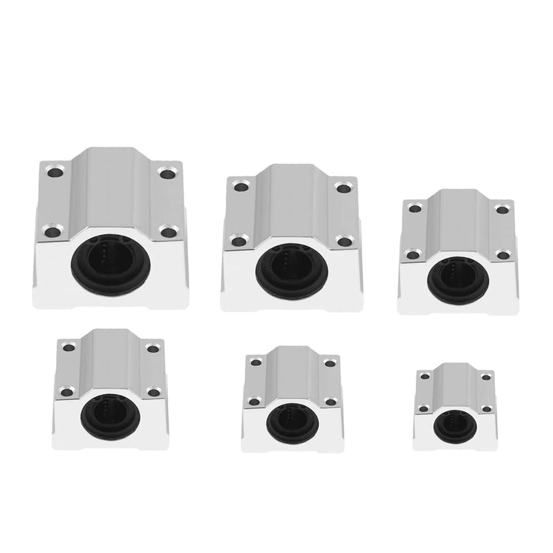 [Australia - AusPower] - 2PCs SCS20UU Aluminum Linear Motion Ball Bearing Box Bushing 50mm Long Linear Roller Bearing Slide Block for CNC 3D Printer Accessories 2Pcs x SCS20UU SCS20UU, ID: 20mm / 0.79 inch, L: 50mm / 1.97 inch 