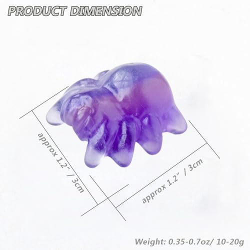 Erliway 1.2" Purple Fluorite Crystal Spider Figurine Animal Statue