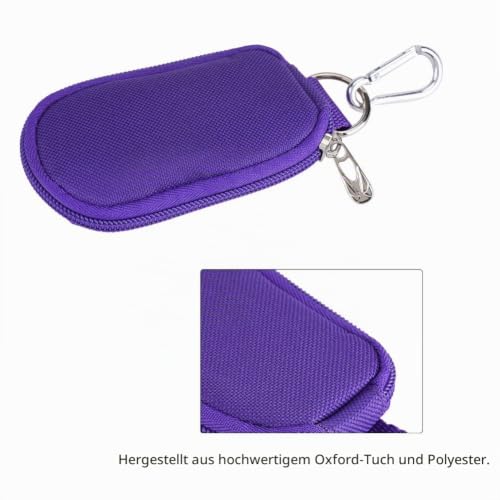 Mini Essential Oil Carry Bag Key Chain Style 10 Compartments Essential Oil 2ml 3ml Storage Bag for Home and Travel ('Purple) Purple