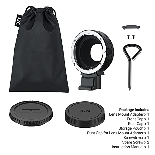 JJC EF-EOS M Lens Mount Adapter for Canon EF/EF-S Lens to Canon EF-M Camera EF-EOS M Adapter