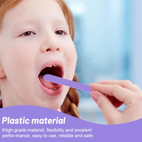 Pack of 40 Plastic Tongue Depressors Mouth Depressors for Adults and Children Versatile Plastic Sticks for Crafts PP Hair Wax Sticks Ice Sticks Waxing (4 Colors)