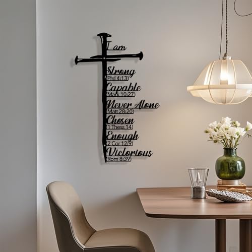 VOTONICS Metal Cross Wall Decor Christian Decor Black