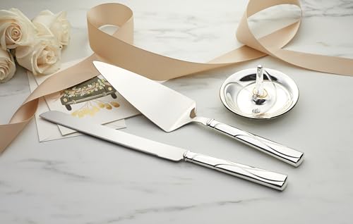 Lenox Adorn Silverware Cake Knife & Server Dessert Set, 2-Piece, Flatware Cake Knife/Server