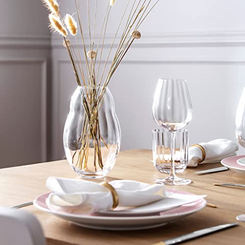 Villeroy & Boch Rose Garden Collection Water Tumbler, Set of 4, 8.5 oz Capacity, Crystal Glass, Dishwasher Safe, Made in Europe