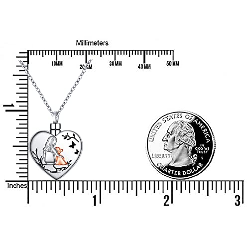 925 Sterling Silver Mom Child Heart Urn Pendant Cremation Memorial Jewelry