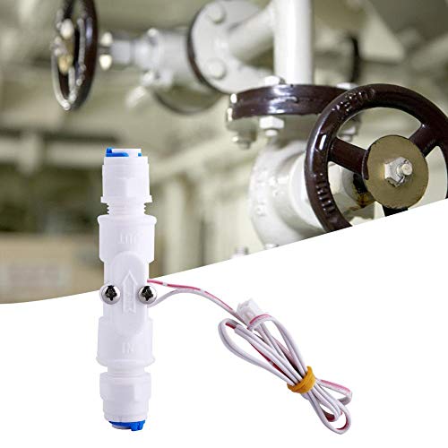 Jadeshay Water Flow Sensor G1/4, Water Flow Switch Healthy Precise Water Flow Sensor PE Water Switch 0.5-10L Measuring Range