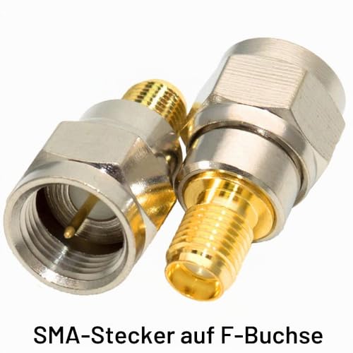 Greluma 2 Sets x 3pcs F Type to SMA Male Female Adapter Coaxial Female SMA F Kit