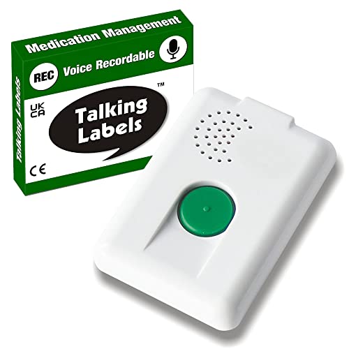 Talking Products, 20 Seconds Record Talking Label for Medication Management, Visual Impaid, Audible Hints for Identifying and Taking Medications