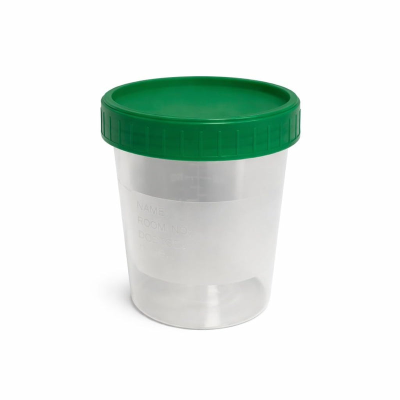 10 Urine Cups with Screw Lid, Sample Cup, Sample Container, Leak-Proof, Capacity 125 ml, Storage Cup, Graduated 20 ml to 100 ml, Polypropylene (PP), Sample Collection Container 10