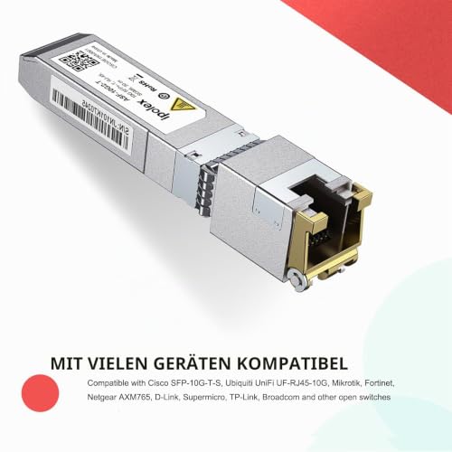 ipolex 10GbE SFP+ RJ45 Copper Transceiver, SFP+ 10GBase-T Module,for Cisco Reach 30-Meter | 10GBase-T SFP+ Ethernet Module, Compatible with Cisco SFP-10G-TS, Ubiquiti UniFi UF-RJ45-10G, Mikrotik S+RJ10, Netgear etc. 1.10GT: 30m(Marvell) 2-1 x