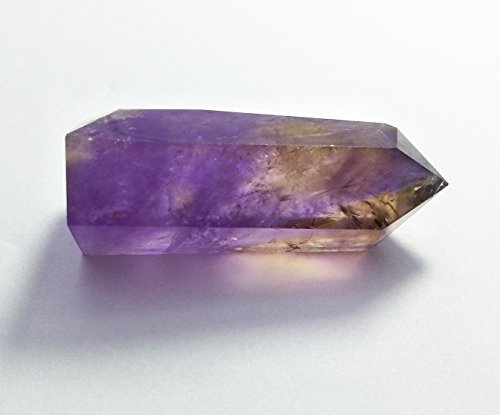 Amethyst Healing Crystal Wand Pointed & Faceted Prism Bar for Reiki Chakra Meditation Therapy Deco, Small gemstomes are Gifts (Colors May Vary Due Natural Properties) Amethyst