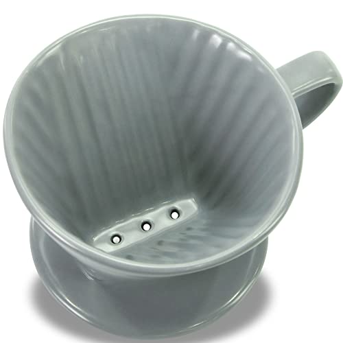Pour Over Ceramic, Coffee Dripper Ceramic Coffee Maker,Grey Grey