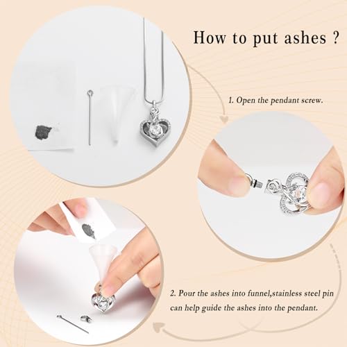 Minicremation Cremation Jewelry for Ashes Rose Flower Heart Necklace for Women Girl Birthstone Memorial Keepsake Jewelry Urn Pendant Silver-Green