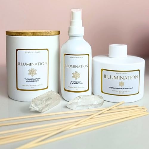 Illumination Scented Room Spray Phthalate-free 4 oz | Sacred Palo Santo, Sandalwood & Cedar | First Rays of Morning Light | Spiritual Home Fragrance Illumination