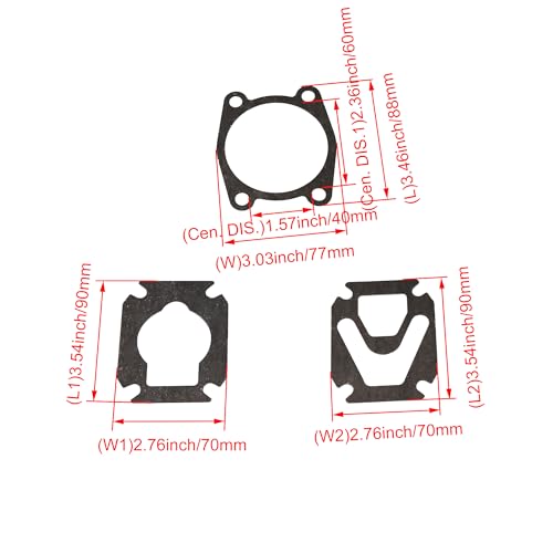 Air Compressor Cylinder Head Plate Sealing Gasket Replacement Kit Set of 3
