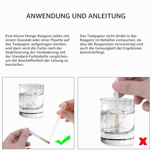 100 x PH Test Strips, 0-14 PH Value Test Strips Pool, Universal Urine Test Strips Bases, PH Strips, Pool Floor, Urine Test Strips Strips for Home, Aquariums, Laboratories, Measuring Range