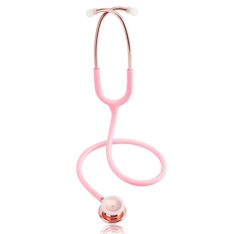 [Australia - AusPower] - professoRs Pink Stethoscope for Students Nurse Doctor, Beautiful Gold-Plated Stetho for Clinical Use, Professional high-sensitivity fiber membrane, Double Sided Stethoscope, estetoscopio medico 