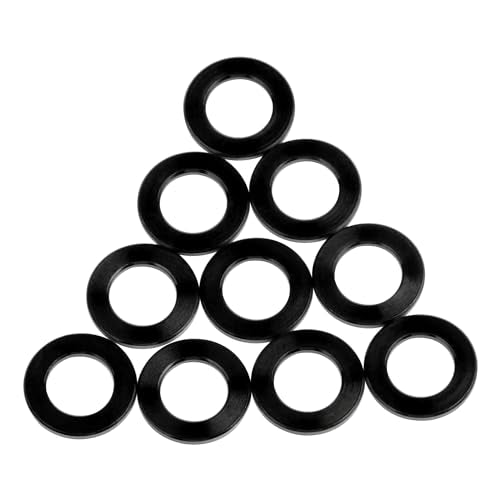 Wanyifa black titanium M4 flat washers, Grade 5, 10-piece pack