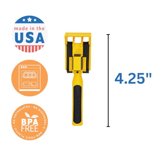 Constructive Eating - Toddler Construction Utensils Made in USA - Silverware for Toddlers - Utensils for Kids - Constructive Eating Utensil Set Yellow Construction