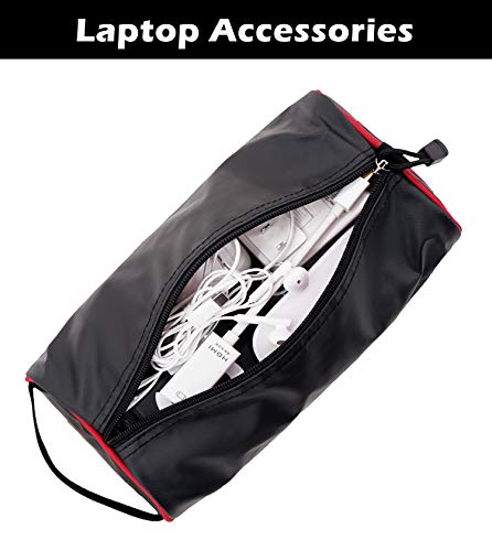 RE ROUGH ENOUGH small tool bag pouch, compact black EDC organizer with zippered storage compartment