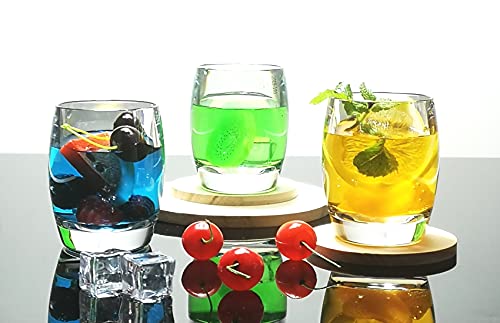 8 Oz Set of 6 Plastic Drinking Glasses Dishwasher Safe BPA Free Unbreakable Juice Glasses for Kids Shatterproof Wine Water Glasses Acrylic Tumblers (Clear) 8 Oz Clear