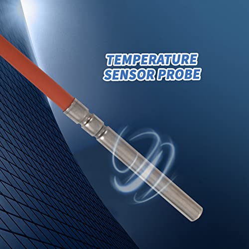 2-Wire PT1000 Temperature Sensor Thermistor Silicone Gel Coated 1.5 Metre Probe 45 mm x 5 mm -50-180 Celsius Resistance Thermometer