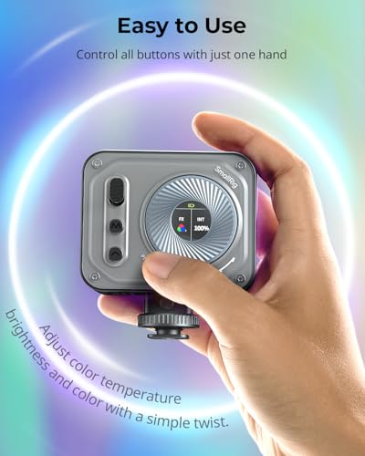 SmallRig RM120 RGB LED Video Light Panel, 7W Portable Metal Camera Light P108 Pro