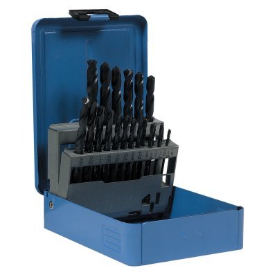 Century Drill & Tool, 24021, 21 PC Set,Jobber Drill Bit,Pro-Grade, Made in The USA, Black Oxide Drill Bits 21-Piece