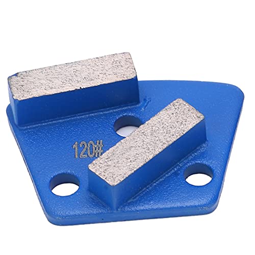 Eujgoov 3-piece blue trapezoid grinding discs with long teeth, 120 grit, for concrete floor paint removal