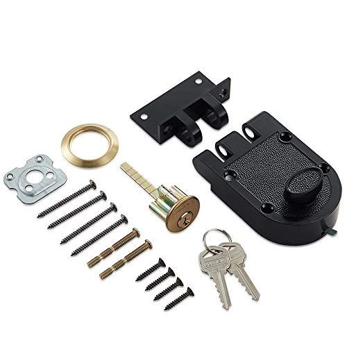 Jimmy Proof Deadbolt Lock with Keyed (Black)