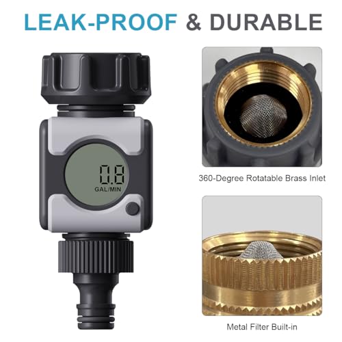 Water Flow Meter Brass Inlet Metal Thread High Measure Accuracy Measure