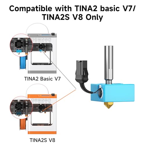 Hotend for 3D Printer Tina2 Basic V7 and TINA2S V8 Only (Without Wire)