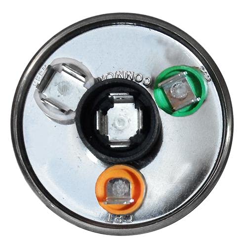 Goodman CAP050400440RTP Replacement - 40 + 5 uf / Mfd 370 / 440 VAC AmRad Round Dual Universal Capacitor , Made in the U.S.A.