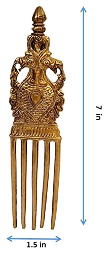 Purpledip Brass Wall Decor Accent Figurine: Dancing Peacocks Statue (12649B)