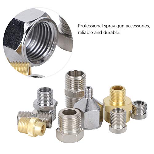 9Pcs Airbrush Connector Set Air Compressor Spray Gun Adapter Airbrush Hose Adaptor Air Compressor Spray Gun Adapter Accessories A1-A9