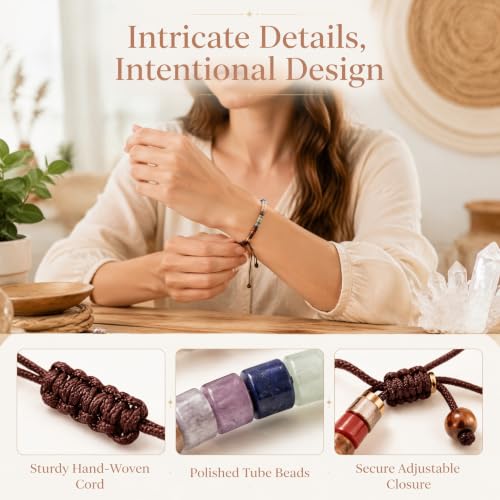 Spiritual Gifts for Women, 1pc 7 Chakra Natural Stone Bracelet A