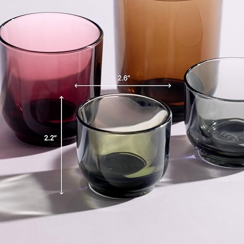 Fellow Pirch Espresso Shot Glasses 3.5 oz, Set of 2, Weighted Thick Glass Smoke 2 Count