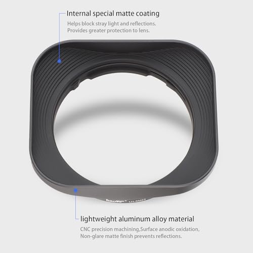 Haoge Bayonet Square Metal Lens Hood for Sigma 23mm F1.4 DC DN Lens LH-SM23
