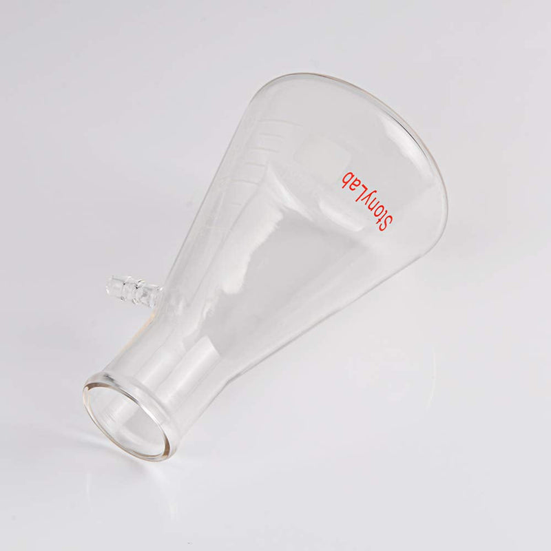 [Australia - AusPower] - StonyLab 250ml Borosilicate Glass Filtering Flask, Bolt Neck with Tubulation. 250 ml transparent 