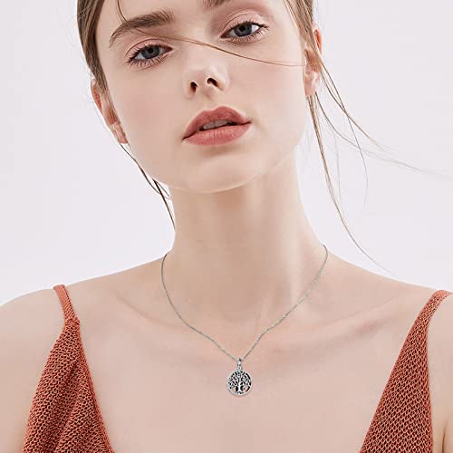 Tree of Life Urn Necklaces for Ashes Sterling Silver Tree of Life Cremation Jewelry for Ashes for Women Tree of Life Urn Necklaces