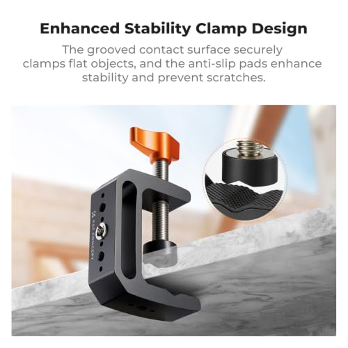 K&F CONCEPT Desk C-Clamp Mount, Aluminum Desk Mount Holder C-Clamp (2-pack)