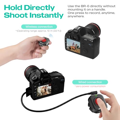 AODELAN Wireless and Wired USB-C Rechargeable Camera Video Remote Control