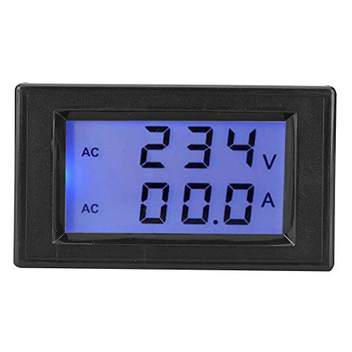 Walfront AC digital voltmeter ammeter with LCD display, current transformer, and voltage and current readings