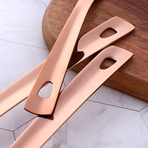 Stainless Steel Serving Spoon Sets,6PCS 13inch Kitchen Kitchenware Long Handle Cooking Utensil, Kitchen Serving Tablespoons（Rose Gold） 6PCS Rose Gold