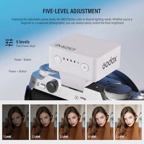 Godox iM20 Mini Flash for Sony zve10 Sony zv1 Ricoh gr3 470mAh White