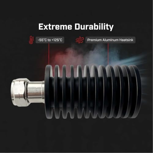 BECEN 50 W 50 Ohm Termination Load 4.3-10 Mini DIN Low VSWR 3GHz Load | 50W 4.3 10 50 ohm Dummy Load DC to 3GHz Dummy-last For Ham Radio vhf uhf Antenna Test 50W MINI DIN LOAD 3G