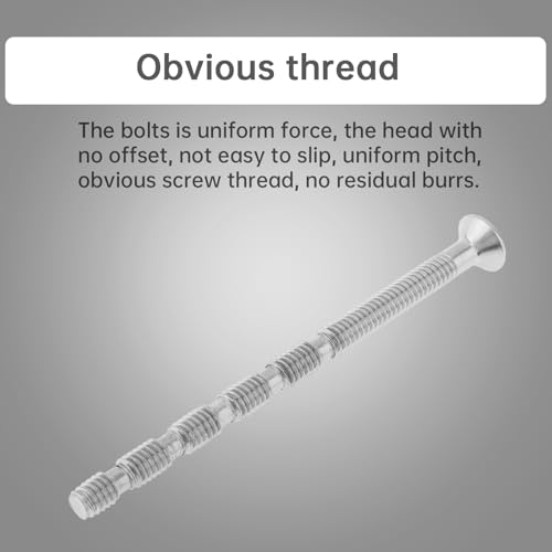 Smgda M4 x 60mm door handle screws and connecting bolts with Phillips countersunk heads, 10-set assortment